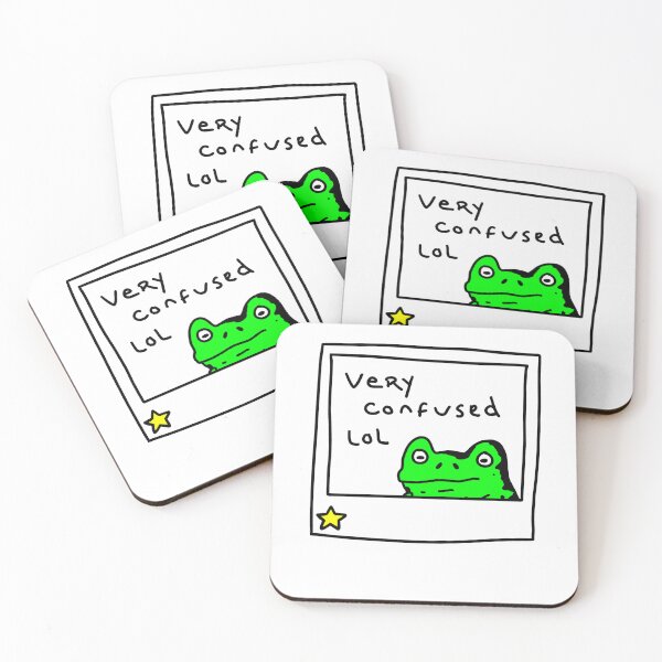Item preview, Confused Frog Polaroid - "No Thoughts, Just Vibes" designed and sold by JBartworks.