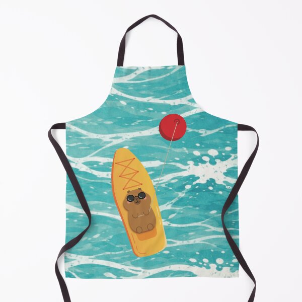 Item preview, Cute Capybara on a Float with Balloon – Summer Vibes designed and sold by a'emma.