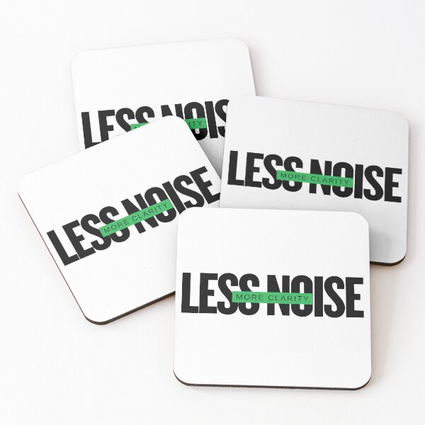 Item preview, Less Noise. More Clarity. – Minimalist Focus Quote | Clean Mindset Typography designed and sold by AXIS-EQUILIBRIO.