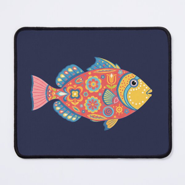 Item preview, Colorful Picasso Triggerfish – Folk Art by heidiannemorris © designed and sold by FOLK ART FUSION by heidiannemorris.