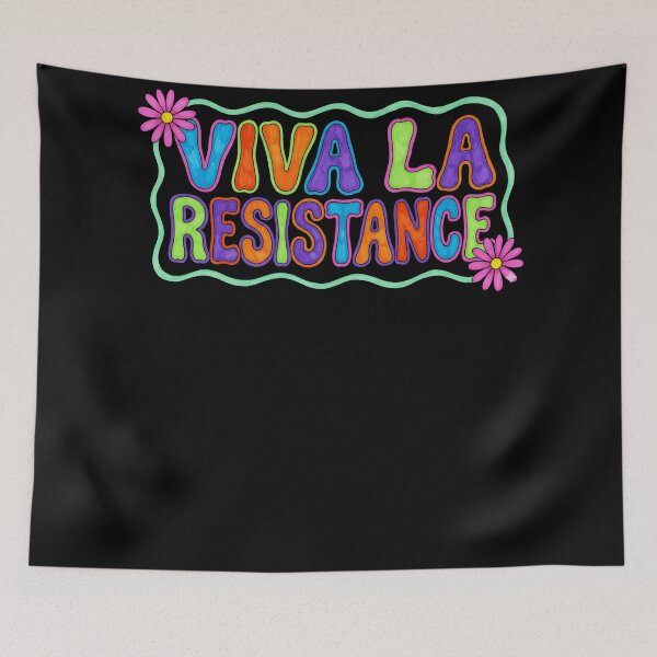 Item preview, Viva La Resistance Floral Outline Solidarity designed and sold by SkeletonsDanger.