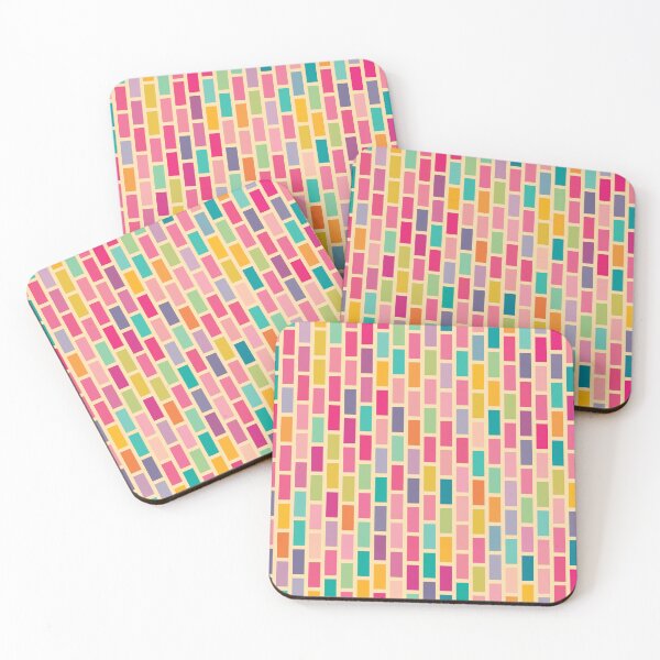 Item preview, Step Ladder | Brick Bond | Vertical | Retro Rainbow designed and sold by Annette Chabidon Studio.