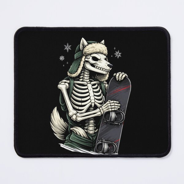 Item preview, Wolf Skeleton Snowboarder – Winter Sports Adventure Aesthetic Art designed and sold by ColorSplash123.