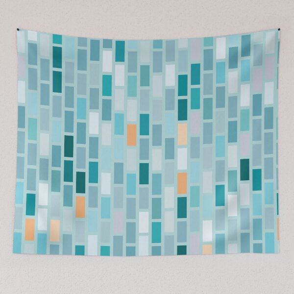 Item preview, Step Ladder | Brick Bond | Vertical | Blue Gemstone designed and sold by Annette Chabidon Studio.