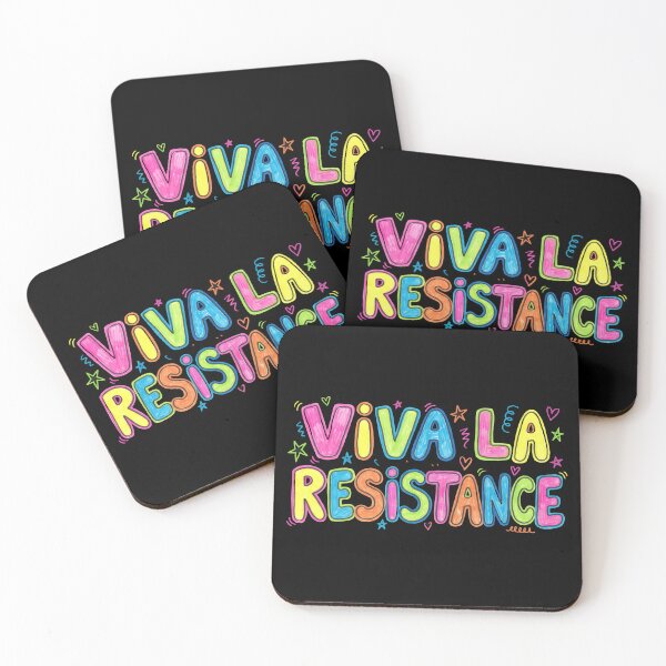 Item preview, Viva La Resistance Bright Playful Activist Statement designed and sold by SkeletonsDanger.