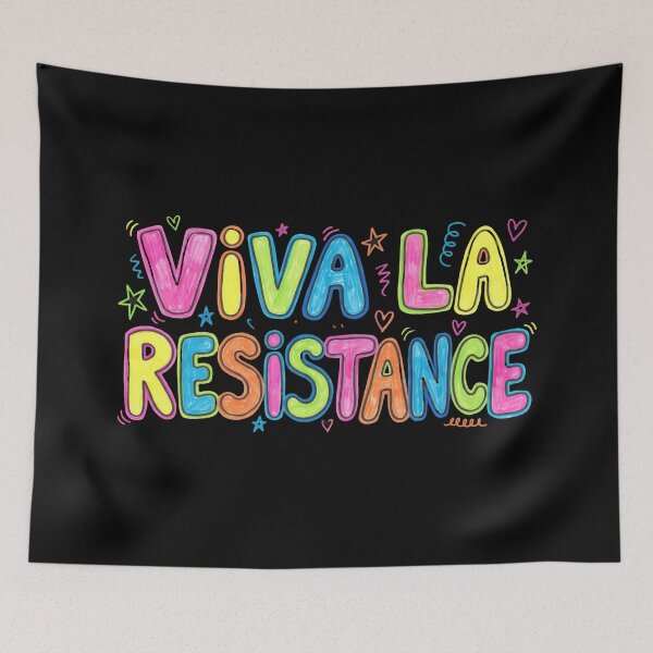 Item preview, Viva La Resistance Bright Playful Activist Statement designed and sold by SkeletonsDanger.
