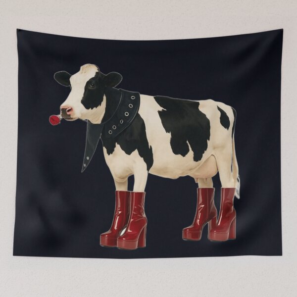 Item preview, Fashion Cow in Red Boots designed and sold by DarlaPrints.