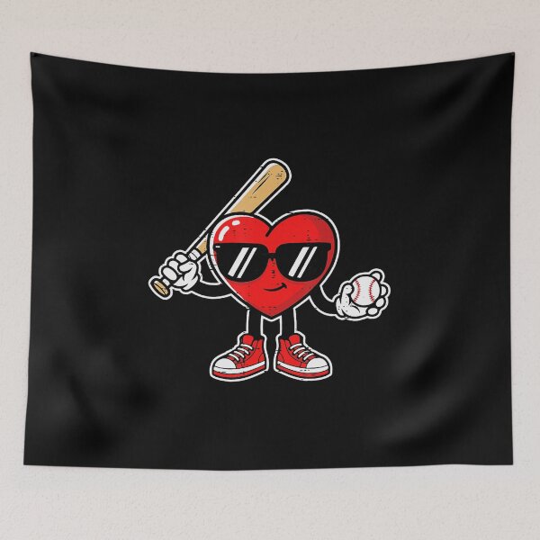 Item preview, Heart Baseball Player Cute Valentine Sports Cartoon Love  designed and sold by miaa-artistshop.