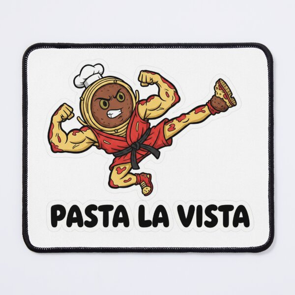 Item preview, Pasta La Vista – Funny Spaghetti Martial Arts Sticker designed and sold by Imaginarium of Chaos falcon88 .