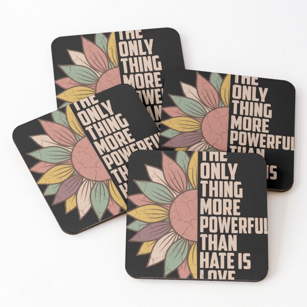 Item preview, The Only Thing More Powerful Than Hate Is Love Earth Tone Sunflower designed and sold by SkeletonsDanger.