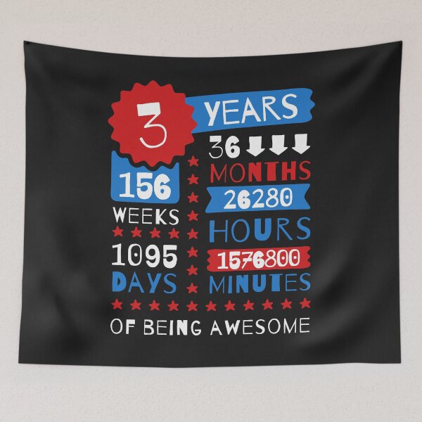 Item preview, 3 Years Of Being Awesome - 3rd Birthday Gift Ideas For Kids designed and sold by MemWear.