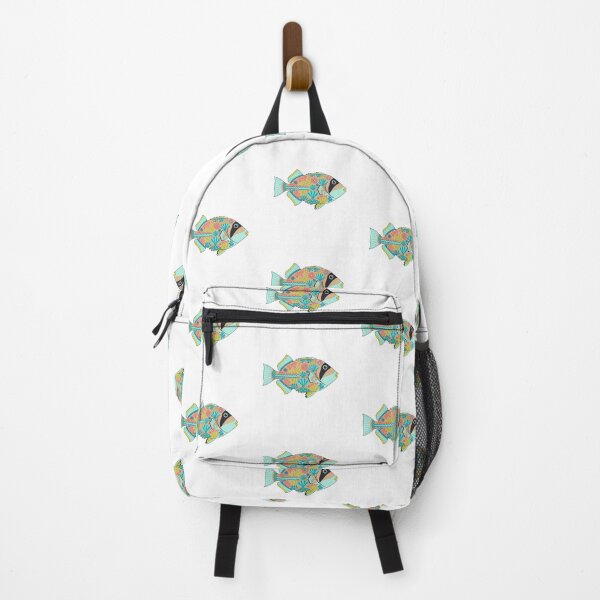 Item preview, Colorful Picasso Triggerfish – Folk Art by heidiannemorris © designed and sold by FOLK ART FUSION by heidiannemorris.