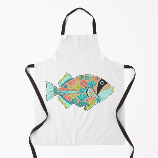 Item preview, Colorful Picasso Triggerfish – Folk Art by heidiannemorris © designed and sold by FOLK ART FUSION by heidiannemorris.