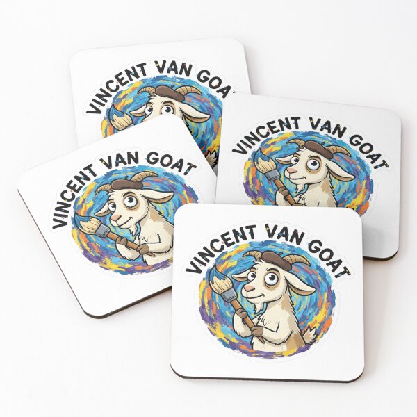Item preview, Vincent Van Goat – Artistic Goat Pun Sticker designed and sold by Imaginarium of Chaos falcon88 .