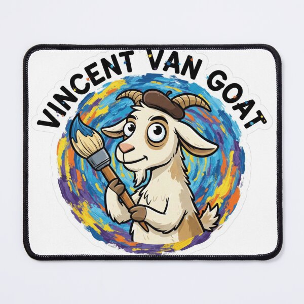 Item preview, Vincent Van Goat – Artistic Goat Pun Sticker designed and sold by Imaginarium of Chaos falcon88 .