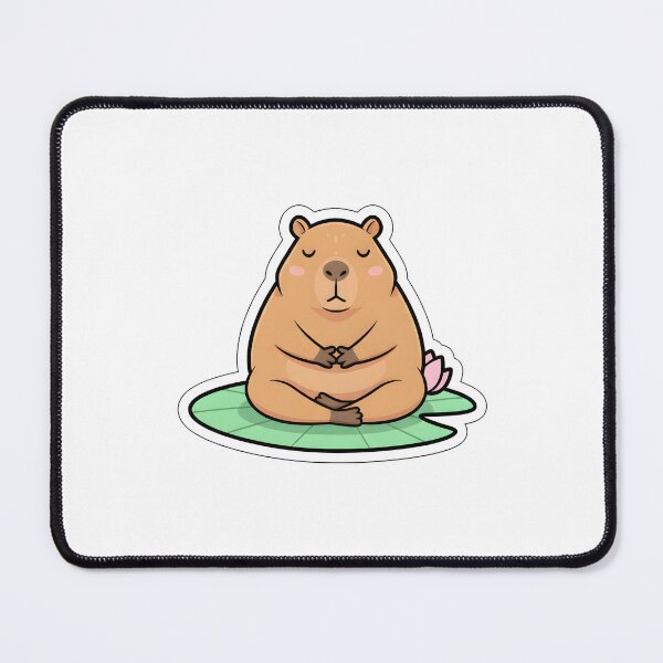 Item preview, Kawaii Meditating Capybara Lotus Water Lily designed and sold by Kvarny.