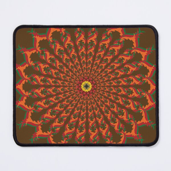 Item preview, Imperial Crimson Emerald Flame Mandala designed and sold by OIL Pattern Design .