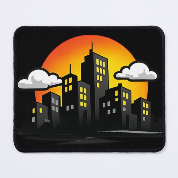Item preview, Urban Sunset Skyline Illustration. designed and sold by HubiUrbanStudio.