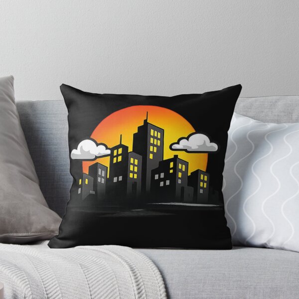 Item preview, Urban Sunset Skyline Illustration. designed and sold by HubiUrbanStudio.