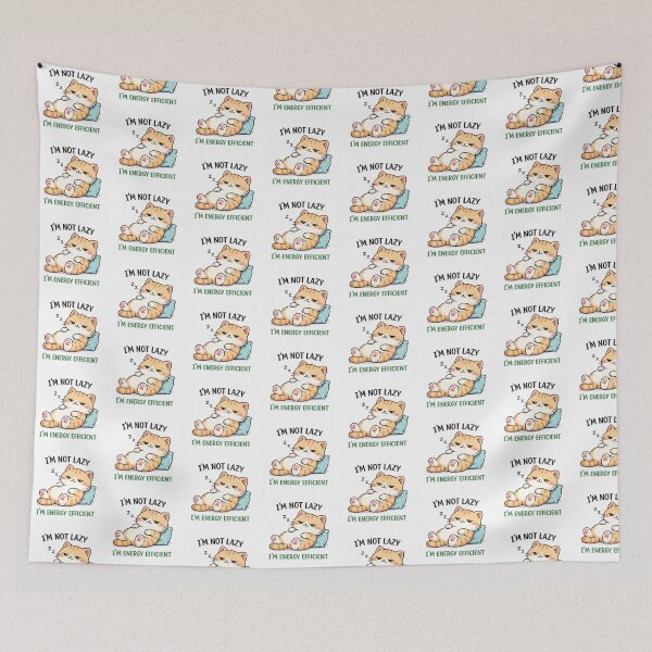 Item preview, Energy Efficient Cat – Funny Lazy Cat Meme Design designed and sold by BShop20 – Cute Funny Tees & Gifts.