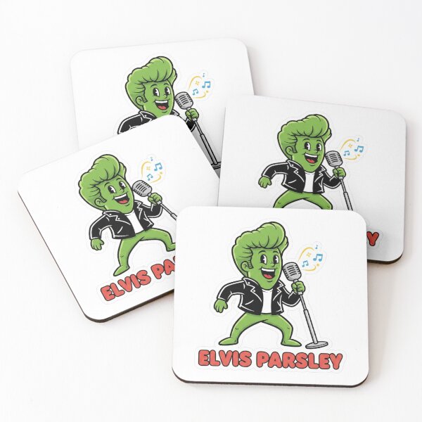Item preview, Elvis Parsley – Retro Rock Herb Pun Sticker designed and sold by Imaginarium of Chaos falcon88 .