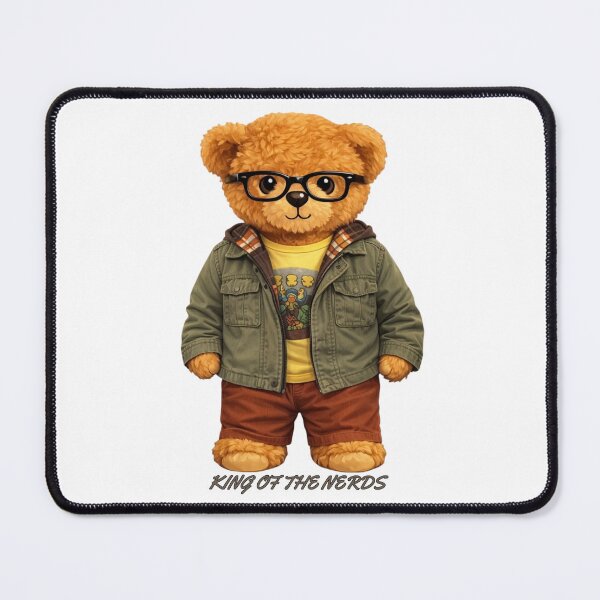 Item preview, Experimental Physicist Bear with Glasses - Cute Nerd Fashion Art ? designed and sold by CuteBear87.