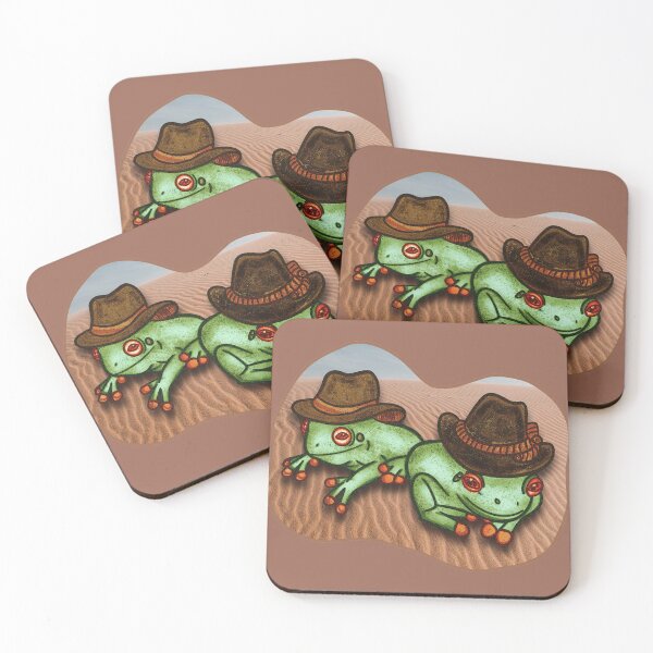 Item preview, Cowboy Frogs with Desert Background designed and sold by briannaderro.