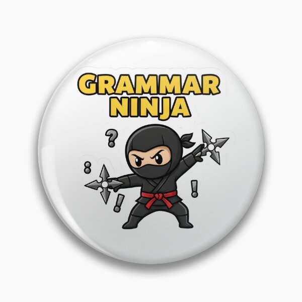 Item preview, Grammar Ninja Punctuation Shuriken Sticker designed and sold by Kvarny.
