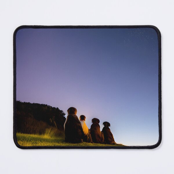 Item preview, Four Dogs Watching Twilight Sky - Peaceful Starry Evening Friendship Art designed and sold by CanineCourier.