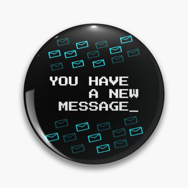 Item preview, You Have A New Message - Cyan Neon Pixel Art Retro Tech designed and sold by vividlukas.