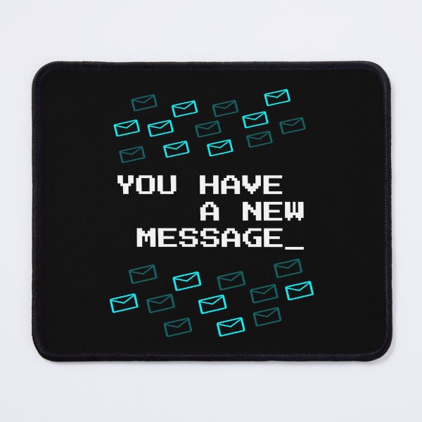 Item preview, You Have A New Message - Cyan Neon Pixel Art Retro Tech designed and sold by vividlukas.