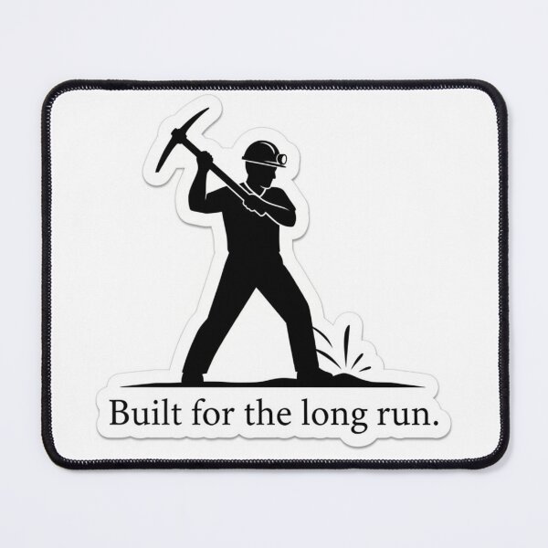 Item preview, Built for the Long Run – Minimalist Long-Term Mindset Quote | Consistency & Growth Design designed and sold by AXIS-EQUILIBRIO.