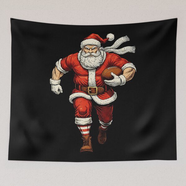Item preview, Santa Playing Rugby Christmas Sports Illustration designed and sold by GabrieSketcham.