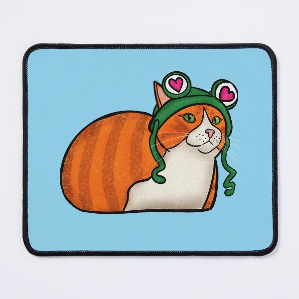 Item preview, Orange Loaf Cat with Frog Hat designed and sold by briannaderro.