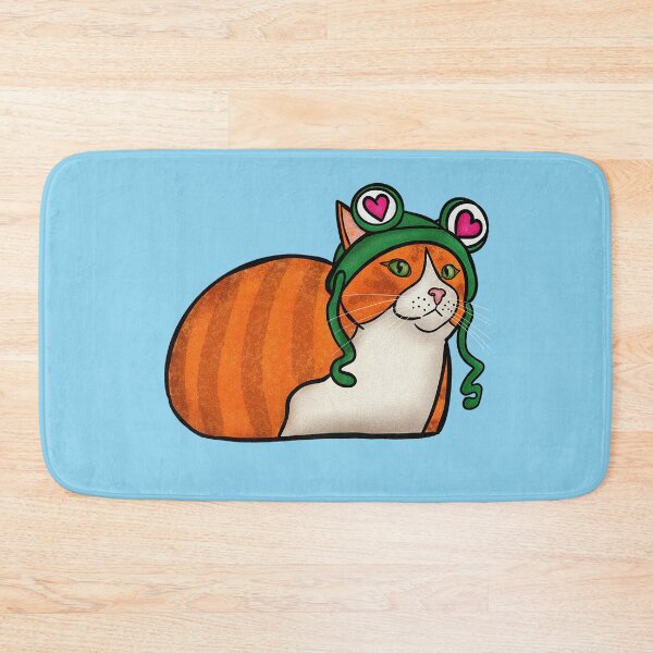 Item preview, Orange Loaf Cat with Frog Hat designed and sold by briannaderro.