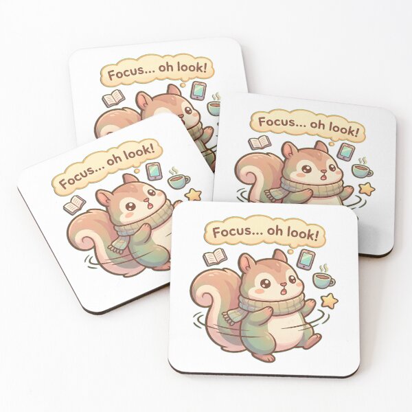 Item preview, Focus Oh Look Distracted Squirrel designed and sold by Visual Dept..
