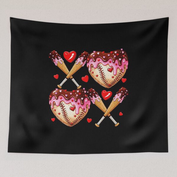 Item preview, XOXO Dripping Heart Baseball Cute Sports designed and sold by miaa-artistshop.