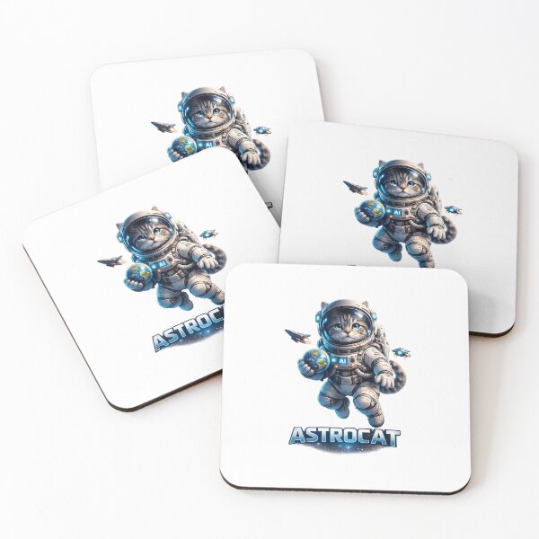 Item preview, AstroCat – Cute Space Astronaut Cat Sci-Fi Illustration designed and sold by scarben.