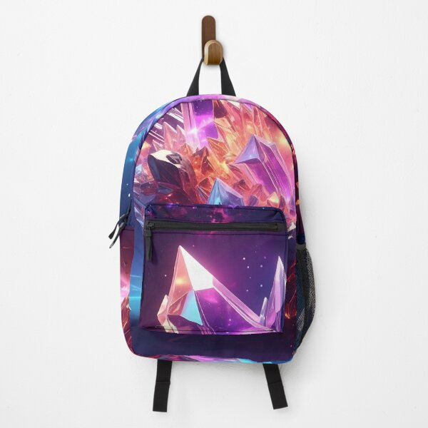 Item preview, Luminous Cosmic Crystal Peaks Space Landscape designed and sold by CrystalVanta.
