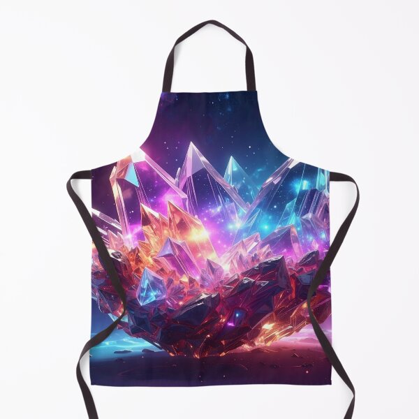 Item preview, Luminous Cosmic Crystal Peaks Space Landscape designed and sold by CrystalVanta.