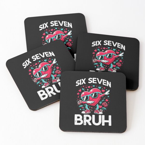 Item preview, Six Seven Bruh Dab Heart Meme  designed and sold by gladysenglish.