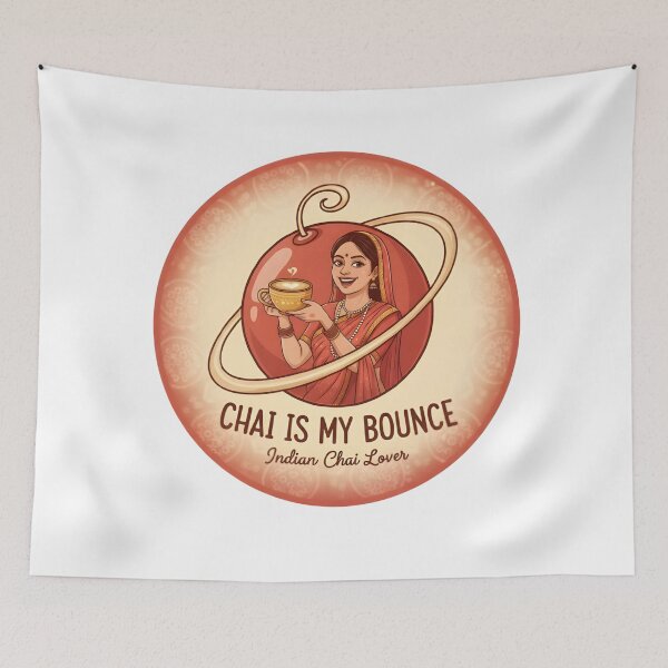 Item preview, Chai Is My Bounce - Funny Indian Tea Lover Aesthetic Sticker designed and sold by RickyStick.