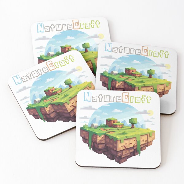 Item preview, NatureCraft Minecraft Floating Island - Cute Blocky Lego Sky Art Print designed and sold by DesignArtist.ia.