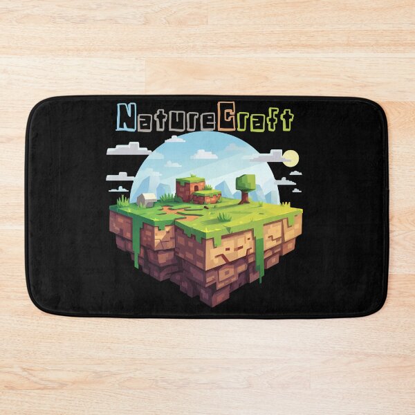 Item preview, NatureCraft Minecraft Floating Island - Cute Blocky Lego Sky Art Print designed and sold by DesignArtist.ia.