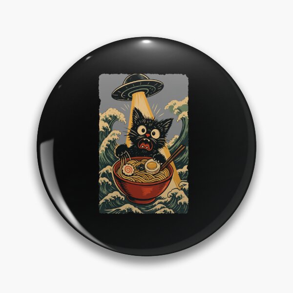 Item preview, Alien Cat Ramen Bowl Illustration designed and sold by JEFDodsonArt.