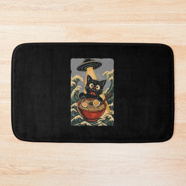Item preview, Alien Cat Ramen Bowl Illustration designed and sold by JEFDodsonArt.