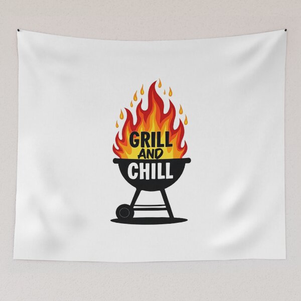 Item preview, Grill and Chill BBQ Funny Summer Barbecue T-Shirt designed and sold by dkza.
