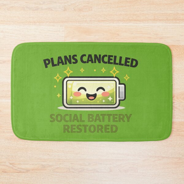 Item preview, Plans Cancelled Social Battery Restored Funny designed and sold by Tender Flower Clothing.