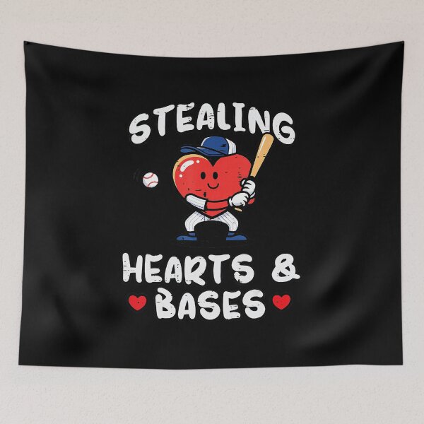 Item preview, STEALING HEARTS & BASES Cute Valentine Baseball Cartoon Love  designed and sold by miaa-artistshop.