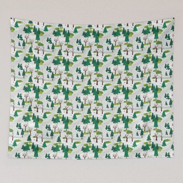 Item preview, Snowy Winter Wonderland Winding Path designed and sold by VintageStyle.